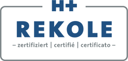 Logo H+ REKOLE zertifiziert